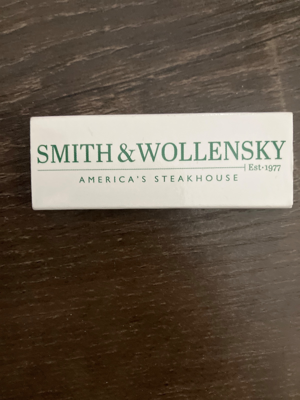 Matchbook from Smith & Wollensky