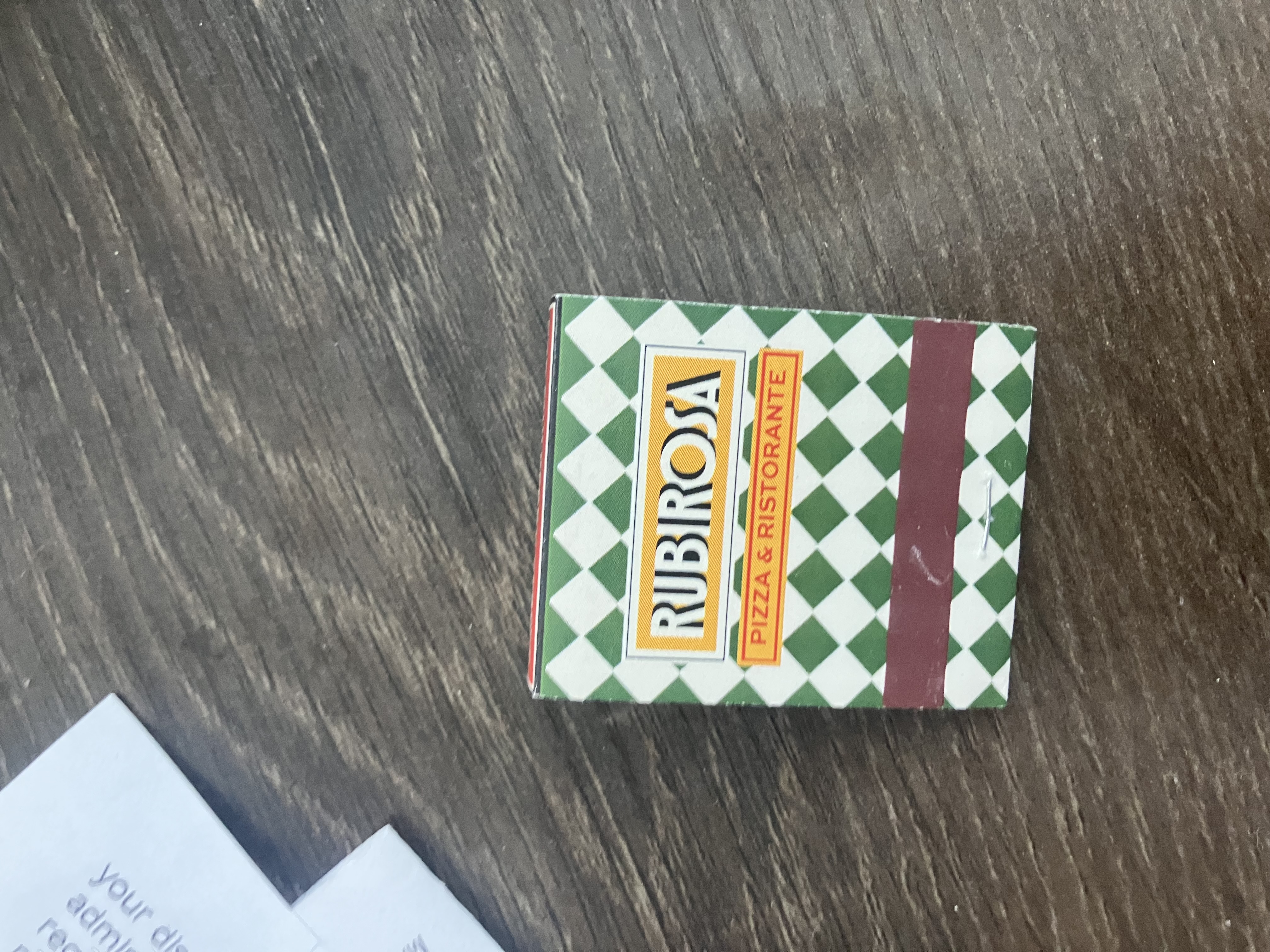 Matchbook from Rubirosa