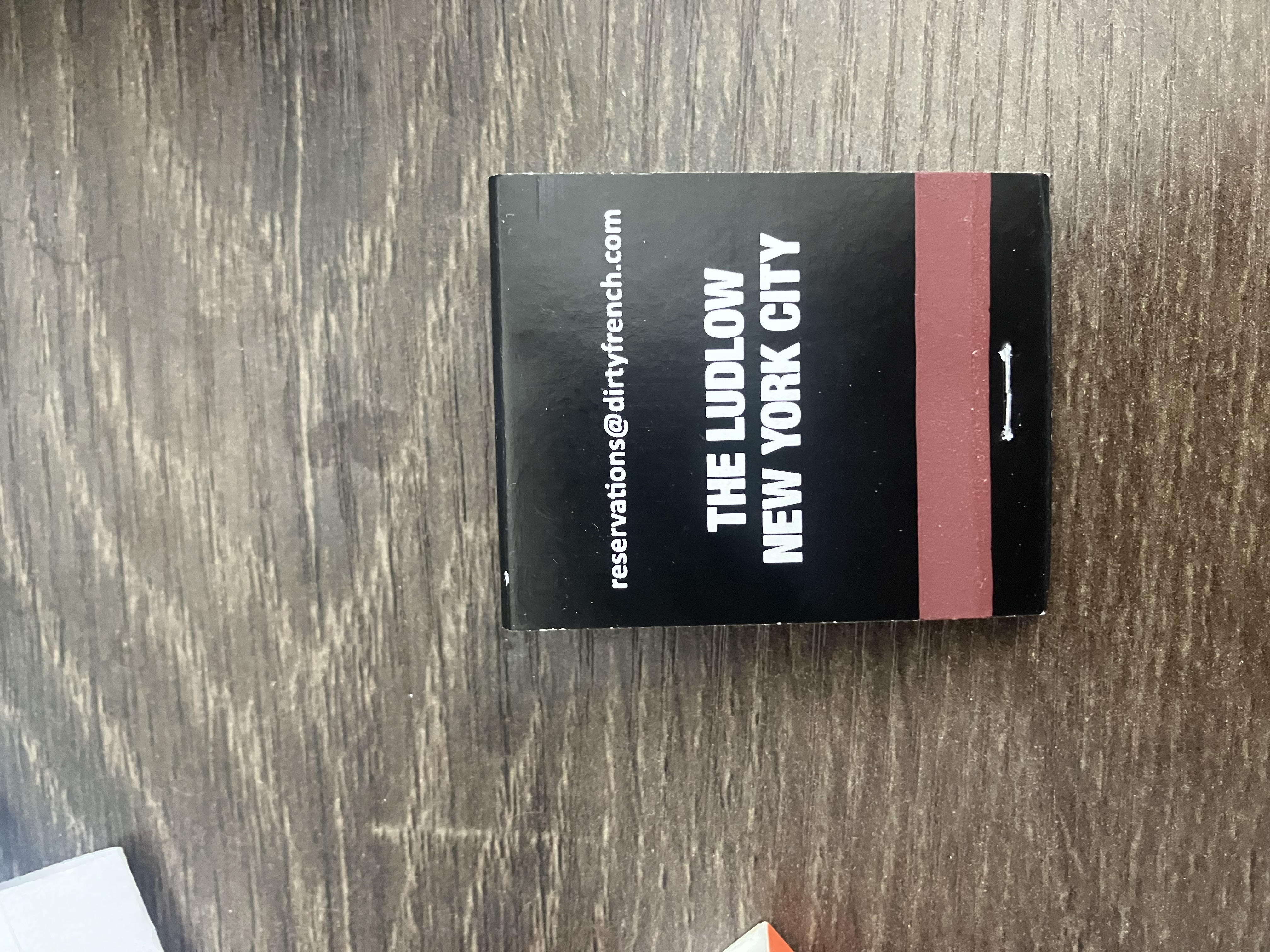Matchbook from Dirty French New York