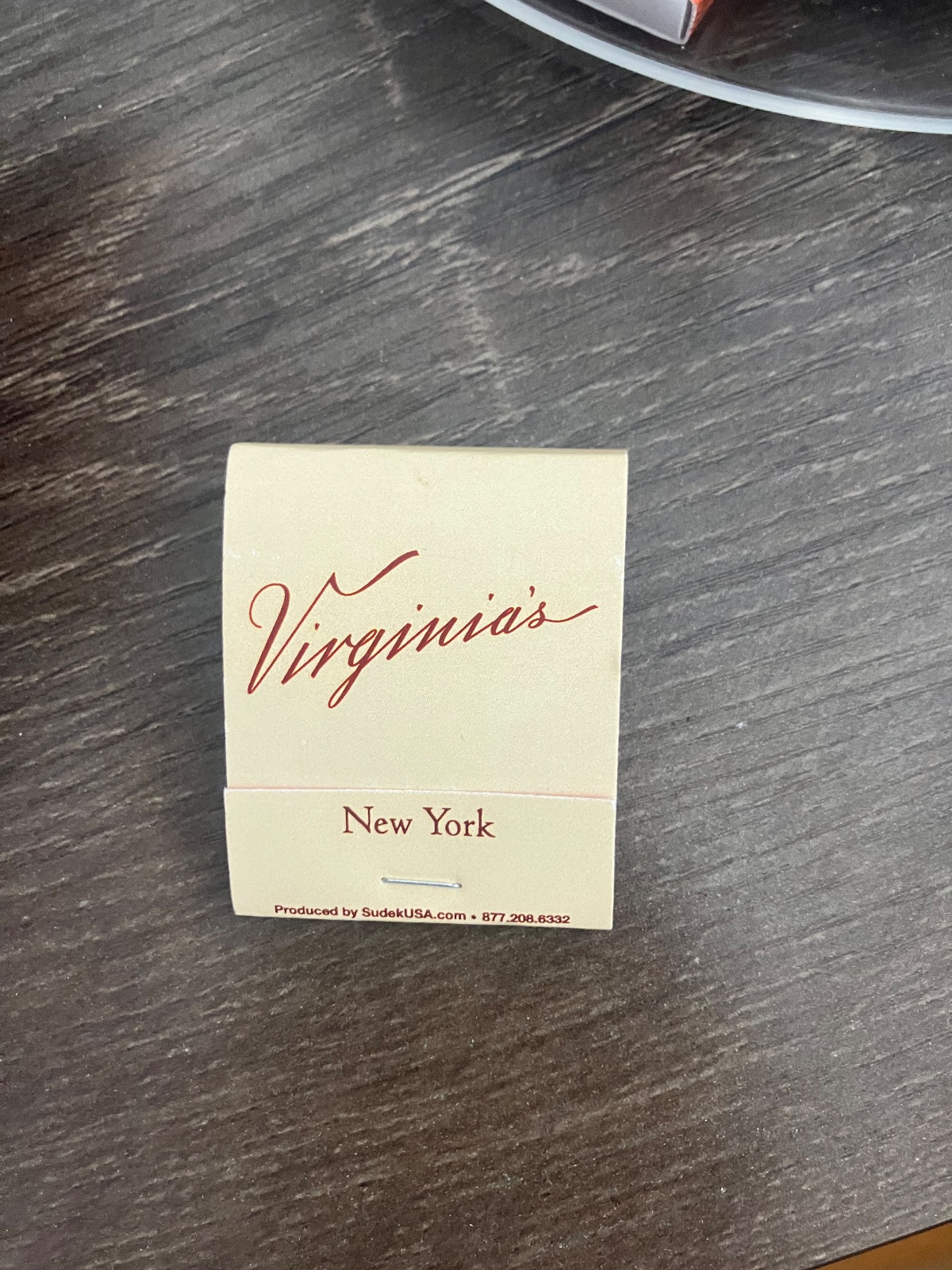 Matchbook from Virginia's