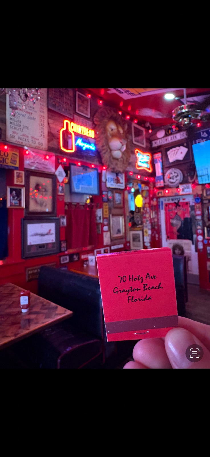 Matchbook from The Red Bar